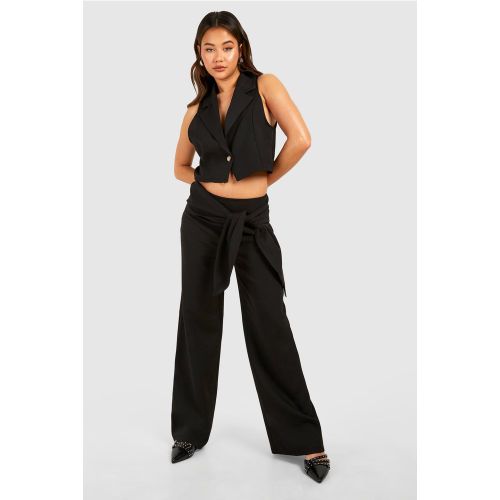 Pantalon Large Drapé - 34 - boohoo - Modalova