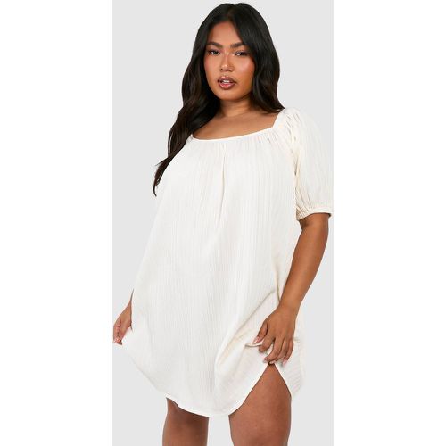 Grande Taille - Robe Droite À Manches Bouffantes - 54 - boohoo - Modalova