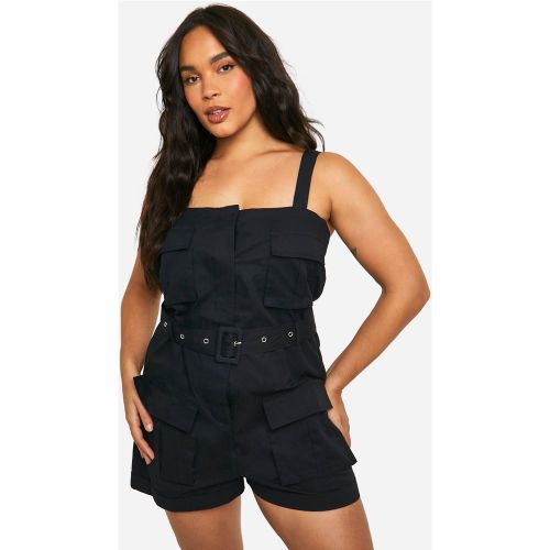 Grande Taille - Combishort Cargo Utilitaire - 44 - boohoo - Modalova