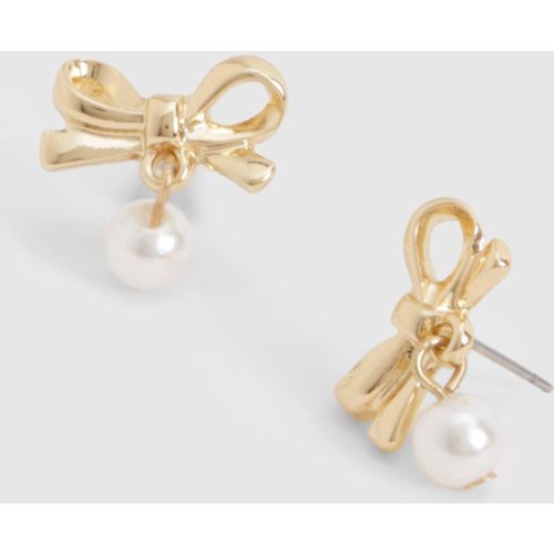 Boucles D'Oreilles Pendantes À Perle - One Size - boohoo - Modalova