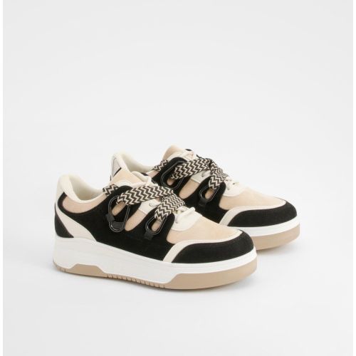 Baskets À Empiècement En Dentelle - 41 - boohoo - Modalova