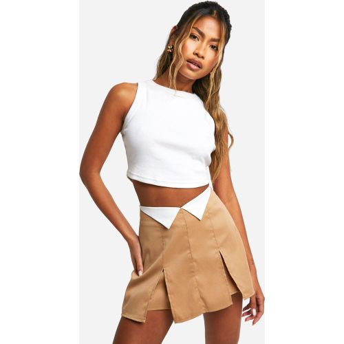 Jupe-Short Plissée En Twill - 34 - boohoo - Modalova
