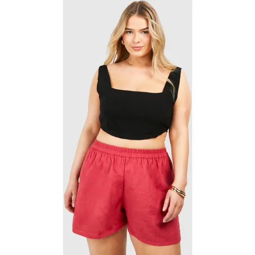 Grande Taille - Short Large En Coton - 44 - boohoo - Modalova
