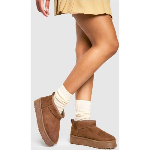 Bottes Fourrées Basses - 36 - boohoo - Modalova