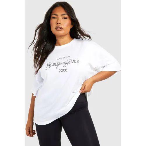Grande Taille - T-Shirt Oversize À Slogan - 44 - boohoo - Modalova