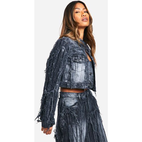 Veste Courte Délavée En Jean - 34 - boohoo - Modalova