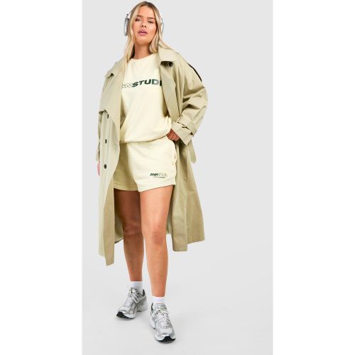 Grande Taille - Short De Jogging Délavé À Slogan Dsgn Studio - 44 - boohoo - Modalova