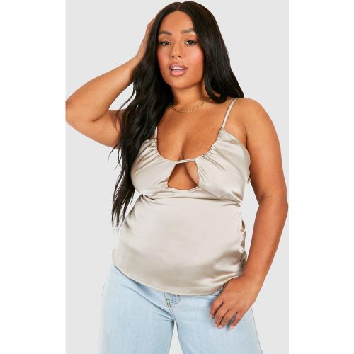 Grande Taille - Débardeur Froncé À Découpe - 44 - boohoo - Modalova