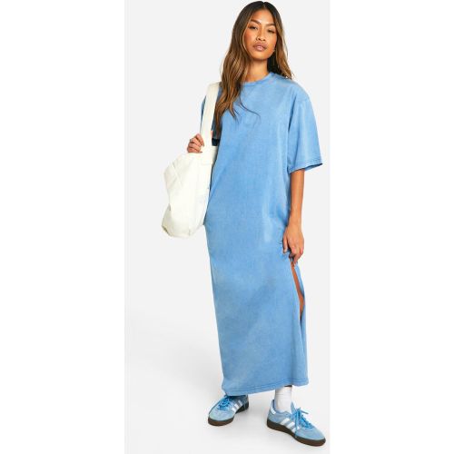 Robe Longue Délavée À Épaulettes - 38 - boohoo - Modalova