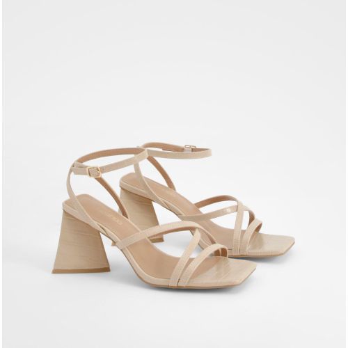 Sandales À Talon Et Lanières Croisées - Pointure Large - 36 - boohoo - Modalova