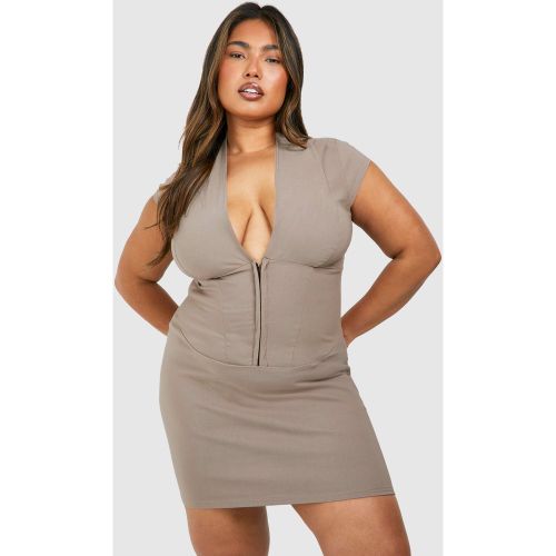 Grande Taille - Robe Corset À Agrafes - 44 - boohoo - Modalova