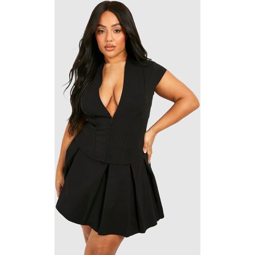 Grande Taille - Mini-Jupe Plissée - 46 - boohoo - Modalova