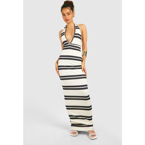 Robe Longue Côtelée À Dos Nu - 46 - boohoo - Modalova