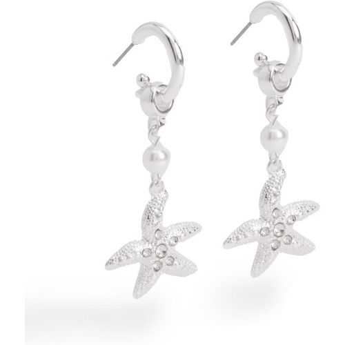Silver Starfish Drop Earrings - - boohoo - Modalova