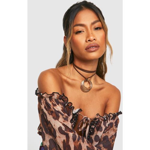 Collier En Velours Côtelé - One Size - boohoo - Modalova