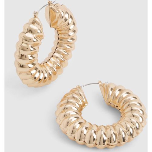 Gold Spiral Hoop Earrings - boohoo - Modalova