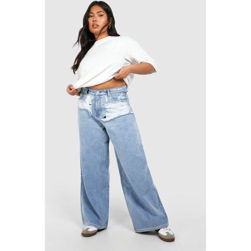 Grande Taille - Jean Droit En Jean - 44 - boohoo - Modalova