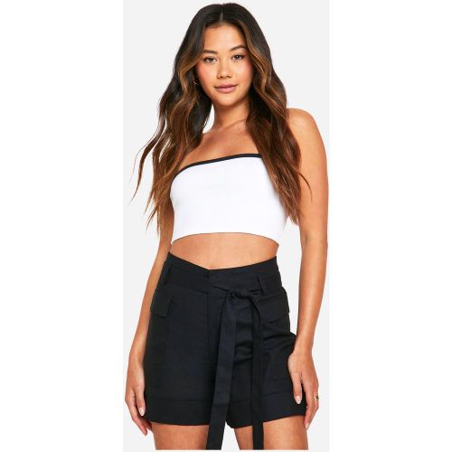 Short Utilitaire Taille Haute - 36 - boohoo - Modalova