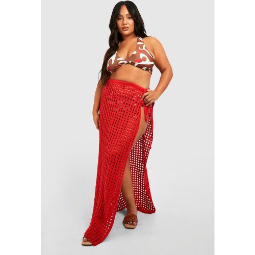 Grande Taille - Jupe Longue Nouée En Crochet - 44-46 - boohoo - Modalova