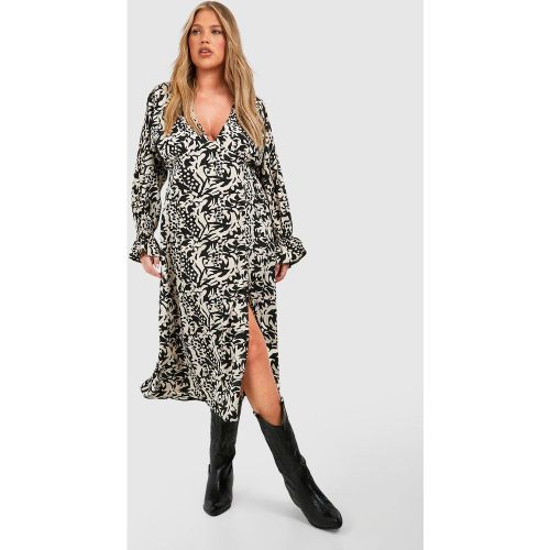 Grande Taille - Robe Mi-Longue À Imprimé Cachemire - 44 - boohoo - Modalova