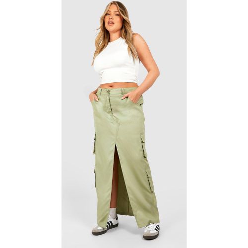 Grande Taille - Jupe Mi-Longue À Poche Cargo - 44 - boohoo - Modalova