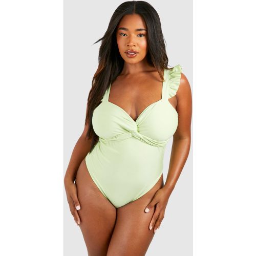 Grande Taille - Maillot De Bain Une Pièce À Volants - 44 - boohoo - Modalova