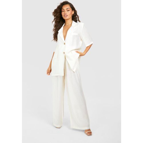 Pantalon De Costume Large Texturé - 34 - boohoo - Modalova