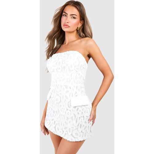 Robe Bustier En Dentelle Premium - 38 - boohoo - Modalova