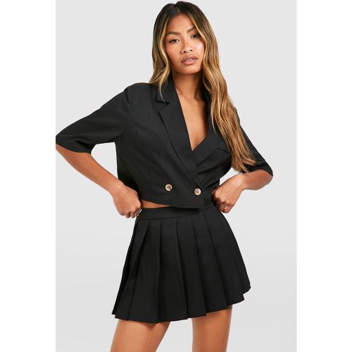 Blazer Court Oversize En Lin - 42 - boohoo - Modalova