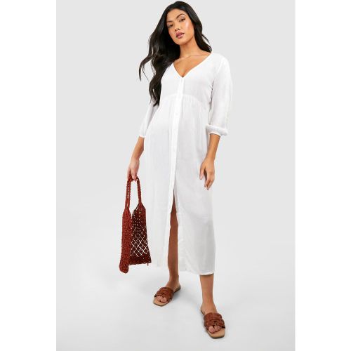 Maternité - Robe De Grossesse Mi-Longue Boutonnée - 42 - boohoo - Modalova