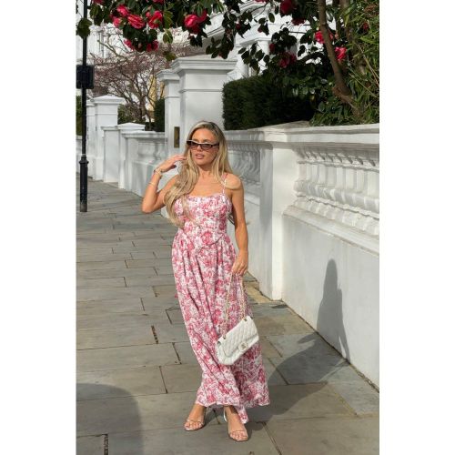 Robe Champêtre À Imprimé Porcelaine - 42 - boohoo - Modalova