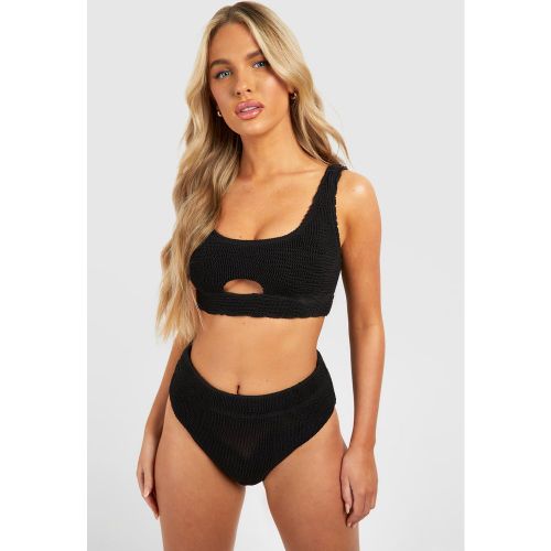 Bikini Premium Plissé Taille Haute - 36 - boohoo - Modalova