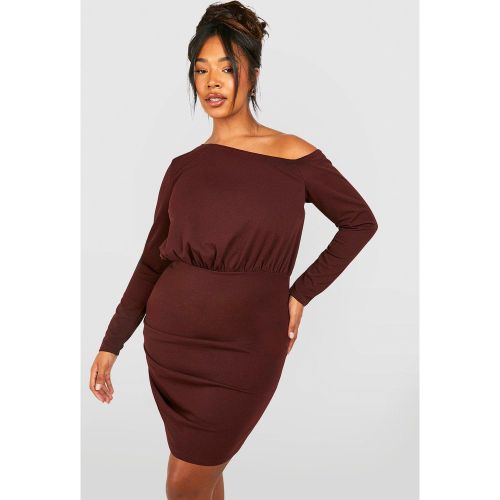 Grande Taille - Robe Moulante Froncée - 44 - boohoo - Modalova