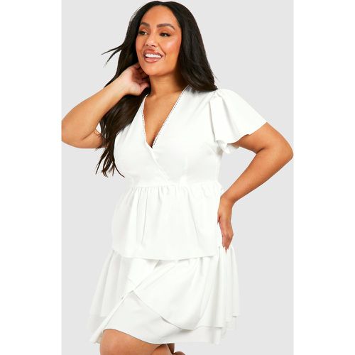 Grande Taille - Robe Patineuse À Volants - 44 - boohoo - Modalova