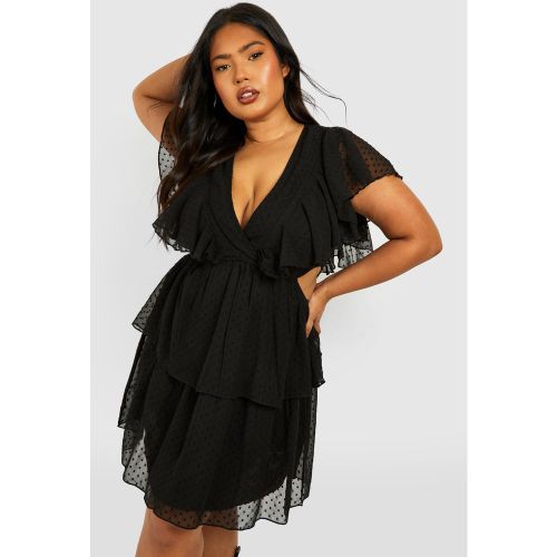 Grande Taille - Robe Patineuse À Volants - 44 - boohoo - Modalova