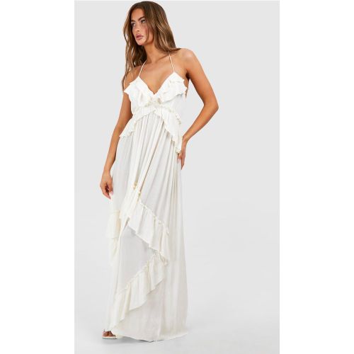 Robe Longue Volantée Légère - 36 - boohoo - Modalova