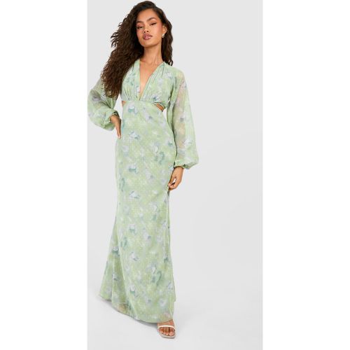 Robe Longue En Plumetis À Découpes - 38 - boohoo - Modalova