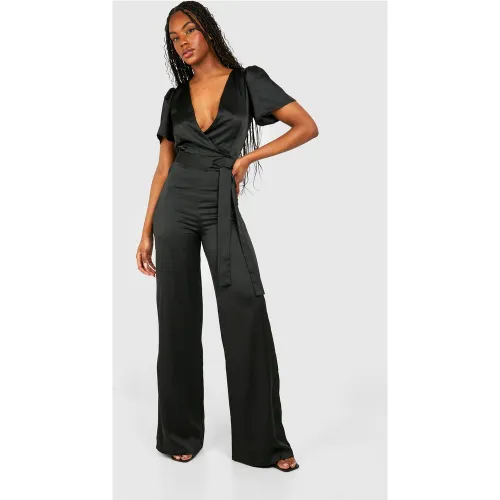 Tall" - Combinaison Large Satinée - 40 - boohoo - Modalova