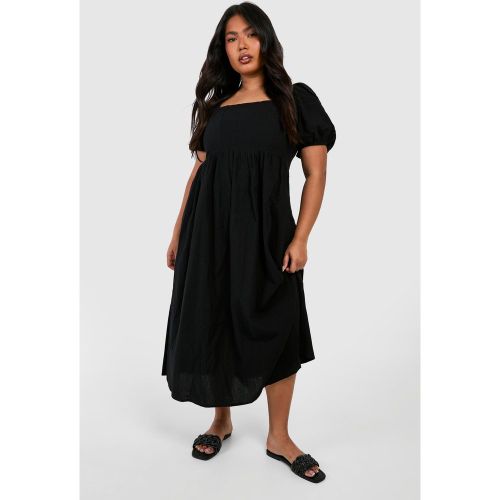 Grande Taille - Robe Mi-Longue À Manches Bouffantes - 44 - boohoo - Modalova