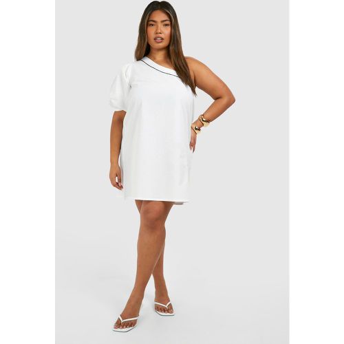 Grande Taille - Robe Courte Asymétrique À Broderie - 46 - boohoo - Modalova