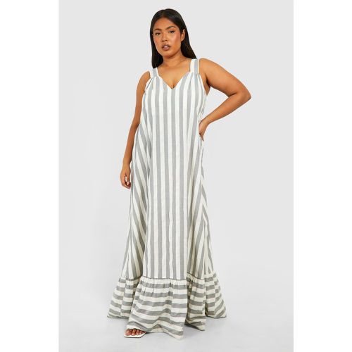 Plus" Wide Stripe Trapeze Maxi Dress - boohoo - Modalova