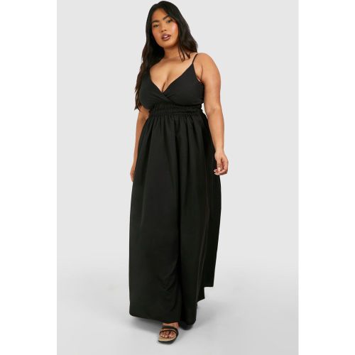 Grande Taille - Robe Longue Froncée - 44 - boohoo - Modalova