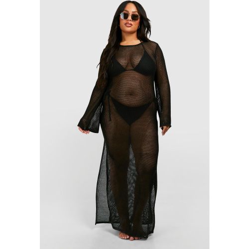 Grande Taille - Robe Longue De Plage En Crochet - 44 - boohoo - Modalova