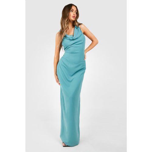 Robe Longue En Mousseline De Soie À Col Bénitier - 42 - boohoo - Modalova