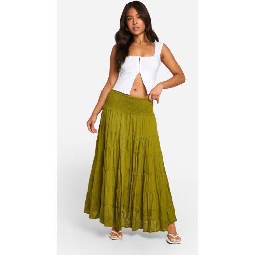 Petite" - Jupe Longue Froncée - 34 - boohoo - Modalova