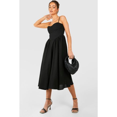 Robe Mi-Longue En Lin - 42 - boohoo - Modalova