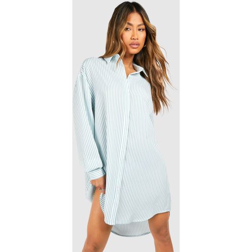 Robe Chemise Rayée À Épaules Dénudées - 36 - boohoo - Modalova