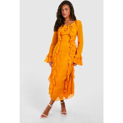 Robe Longue À Volants - 36 - boohoo - Modalova