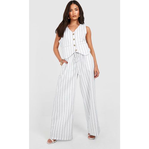 Petite" - Ensemble À Rayures Fines Avec Gilet Sans Manches Et Pantalon - 34 - boohoo - Modalova