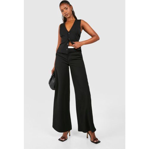Pantalon De Tailleur Large À Taille Contrastante - 34 - boohoo - Modalova